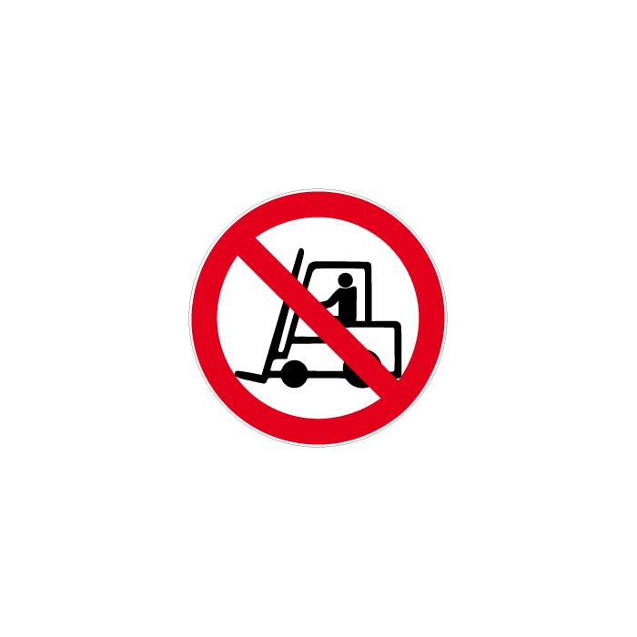 Prohibition sign "Prohibition for industrial trucks 2" - Ø 5 to 40 cm
