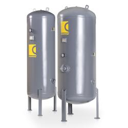 RV series compressed air tanks - 11 bar - volume 500 to 3000 l - hot-dip galvanized, inside/outside