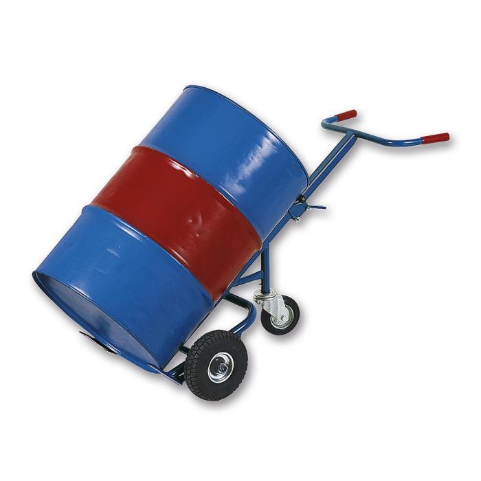 Drum truck - steel - carrying capacity 250 kg - with support wheel - height 1600
