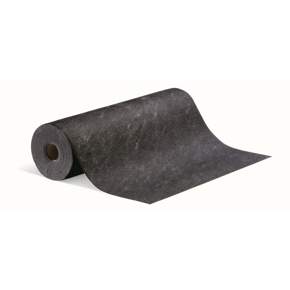 PIG® Grippy® självhäftande golvmattrulle - PP - grå eller svart - bredd 61 till 183 cm - absorberar 6 till 30 l/rulle - pris per rulle