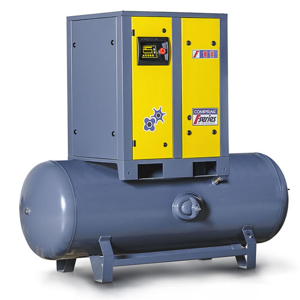F-series screw compressor - 5.5 to 15 kW - 8 to 10 bar - volume flow 2.3 m³/min - on air receiver 270 or 500 l