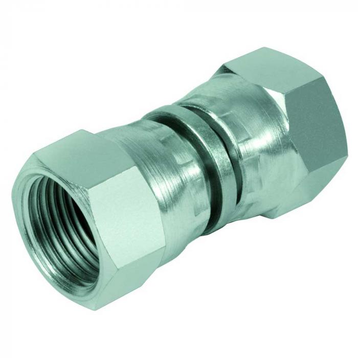 Connection screw connection - steel chrome-plated - JIC internal thread union nut UNF 7/16 "to 2 1/2"
