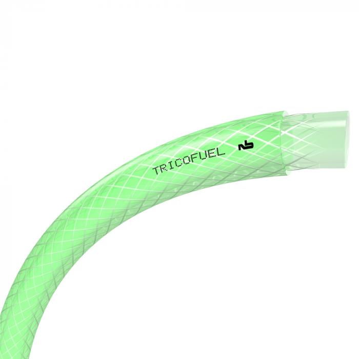 Tubo in PVC Tricofuel® - per olio, benzina e idrocarburi - Ø interno da 6,3 a 30 mm - Ø esterno da 11 a 39 mm - lunghezza da 25 a 50 m - colore trasparente - prezzo per rotolo