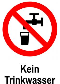 Verbotsschild - "Kein Trinkwasser" - 20x30cm/30x45cm