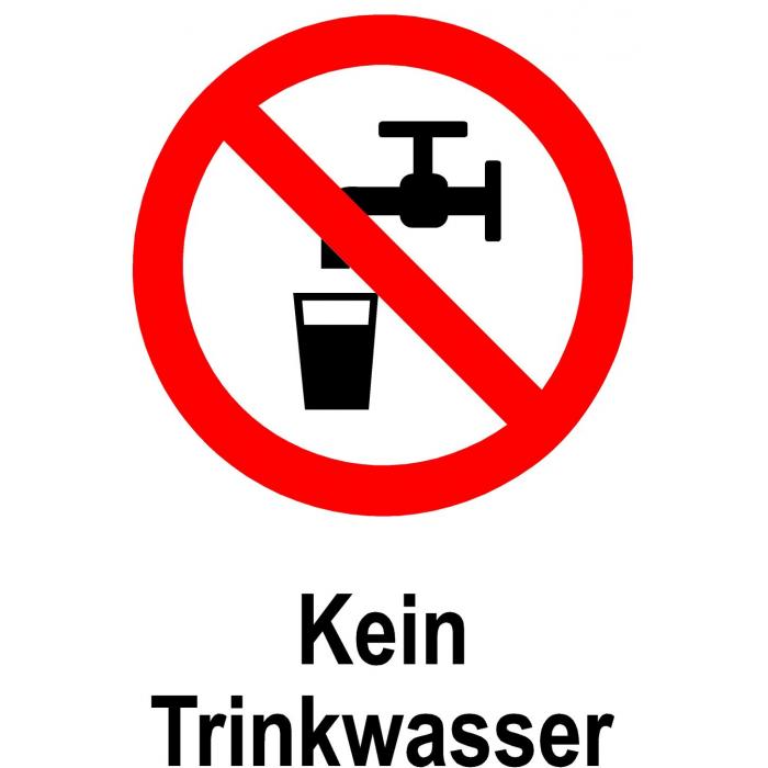 Verbotsschild - "Kein Trinkwasser" - 20x30cm/30x45cm