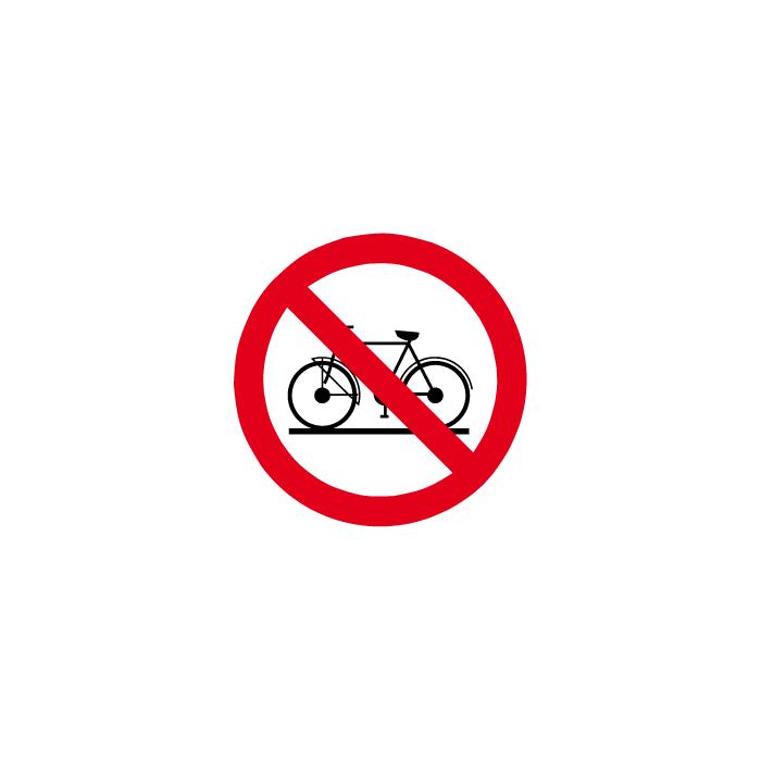Verbotszeichen "Fahrräder verboten" Durchmesser 5-40 cm