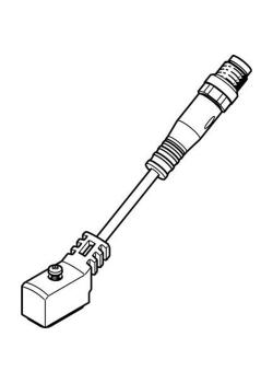 FESTO - Connecting cable - NEBV-Z4WA2L-P-E-0.5-N-M8G3-S1 - (8047673) - Type connection 1 angular - connection 2 round - price per piece