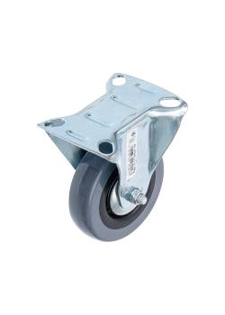 Fixed castor - with screw-on base - wheel Ø 75 mm - height 95 mm - load capacity 50 kg