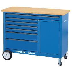Gedore mobile workbench - mobile workbench - 7 drawers - total load capacity 1000 kg - with 308-piece tool assortment