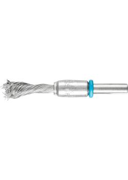 PFERD PBGSIT brush brush with shaft - INOX-TOTAL - knotted - single-twist version - outer-ø 10 mm - trimming material-ø 0.20 and 0.35 mm - pack of 10 - price per pack