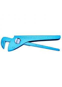 Flash pipe wrench - with thread roll - self-locking grip jaws