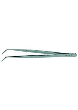 Tweezers - Angled tips - Length 150 mm - Bright nickel plated