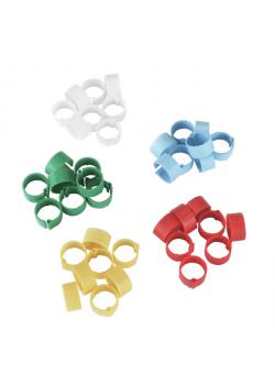 Plastic clip - 8 to 16 mm - mixed colors - 5 x 20 pieces in blister