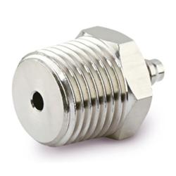 Rechte schroefverbinding met slangstuk M-AU - miniatuur - messing - buitendiameter slang 4 of 6 mm - schroefdraad R 1/8" - VE 10 stuks - prijs per stuk