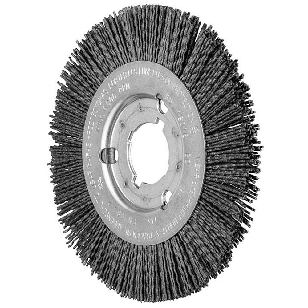 Brosse ronde - Cheval - Filament - pour le métal non ferreux, le titane, l'acier inoxydable, le bois, entre autres,