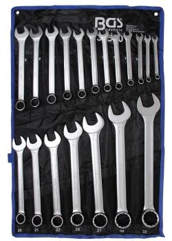 Foot ring wrench set - sizes 8 to 32 mm - in Tetron-roll case - 19 pcs.