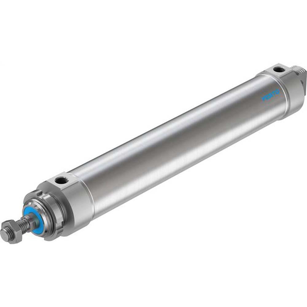 FESTO - DSNU-PPV-A - rund cylinder - ISO 6432 - dæmpning justerbar på begge sider - op til 10 bar - stempel Ø 16 til 63 mm - slaglængde 10 til 500 mm