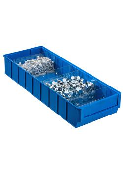 Industrial box ProfiPlus ShelfBox 500B - External dimensions (W x D x H) 183 x 500 x 81 mm - color blue and red
