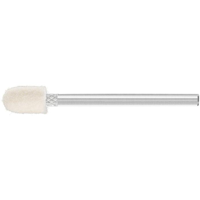 Penna per lucidare - CAVALLO - albero Ø 3 mm - forma cilindrica - feltro - confezione da 10 pezzi - prezzo per confezione