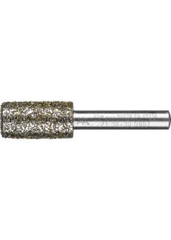 PFERD diamantslipepunkt for grått og nodulært støpejern - sylindrisk form ZY - kornstørrelse D 852 - ytre ø 16 til 24 mm - skaft ø 8 mm