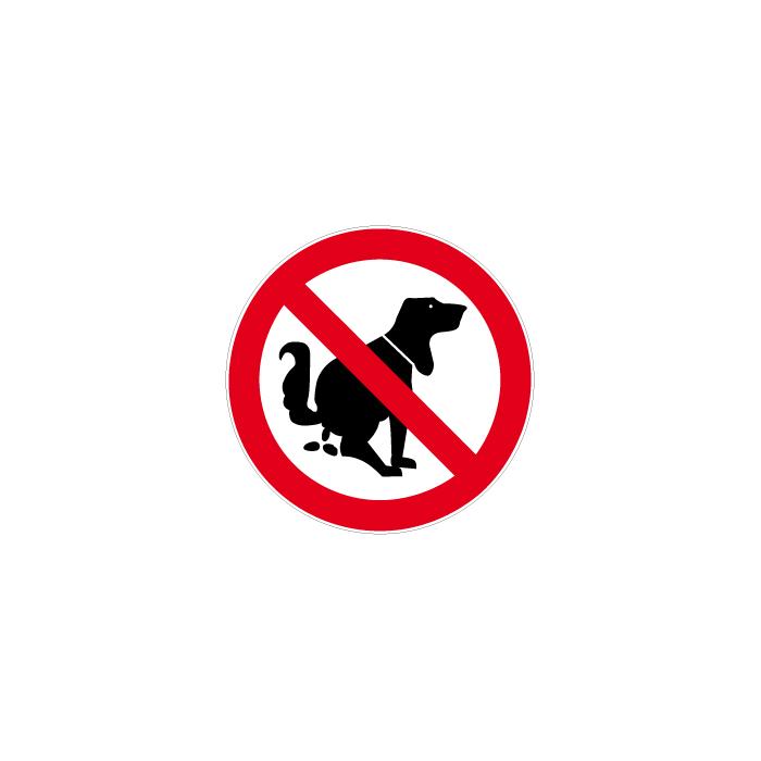 Forbud skilt - "Ingen hund toilet" - diameter 5-40 cm