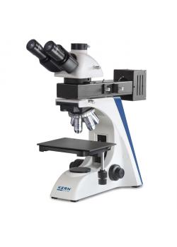 Metallurgiskt mikroskop - binokulär - 4x eller 5x revolver - infallande el. transmitterande ljus