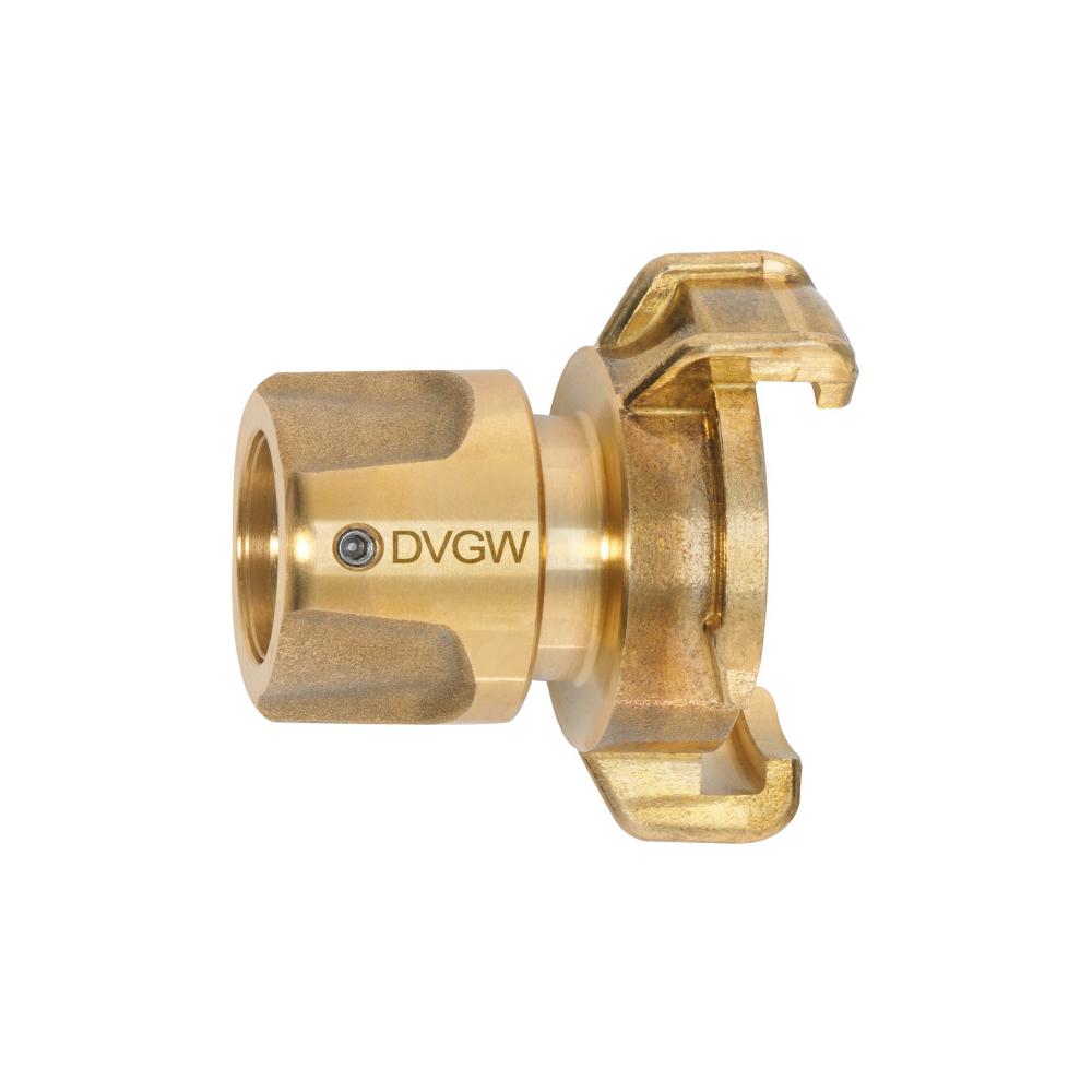 GEKA® plus - Plug-in system transition piece - with claw and socket - brass - DVGW - PU 5 pieces - Price per PU