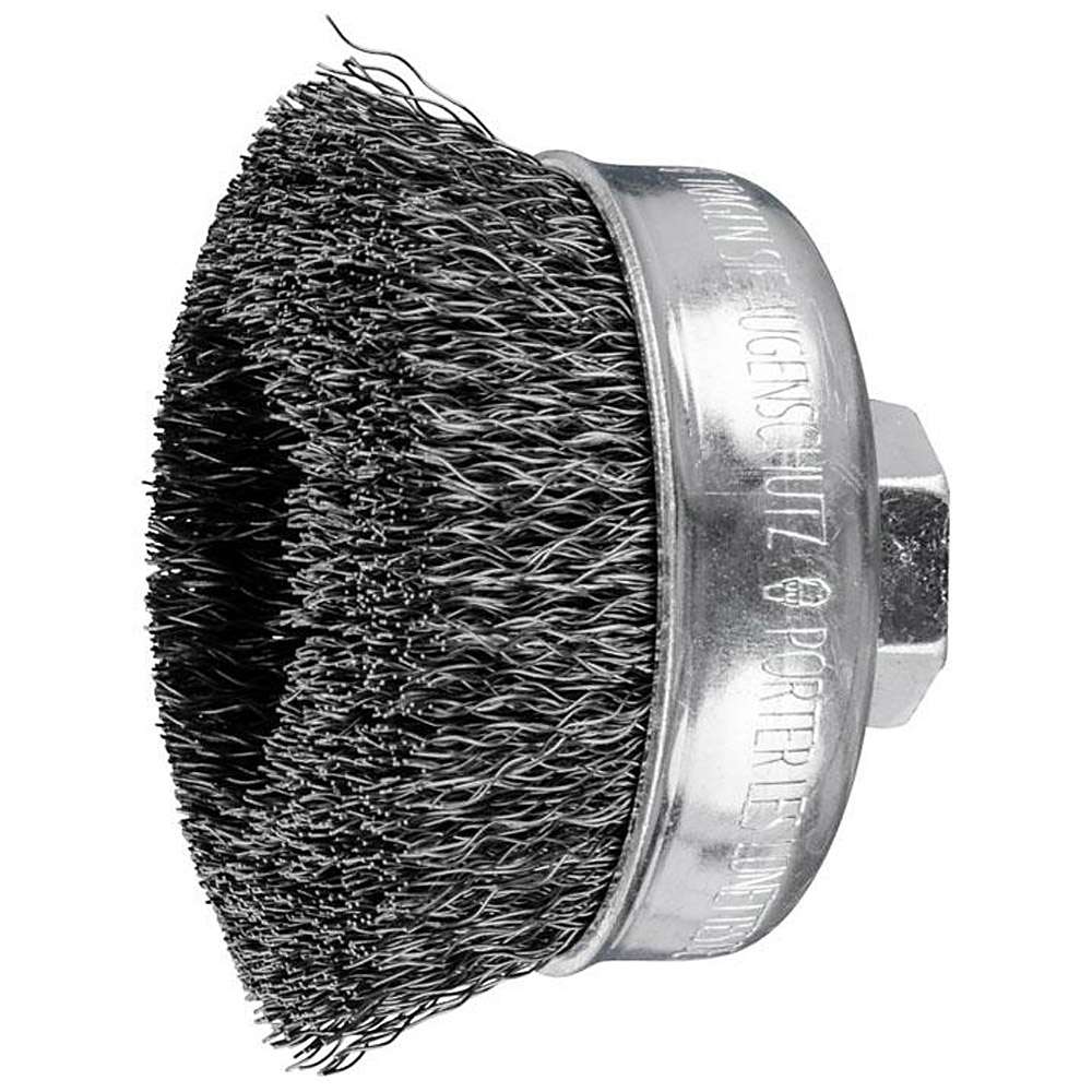 Cup brush - PFERD - unknotted, of steel wire - with thread - for steel