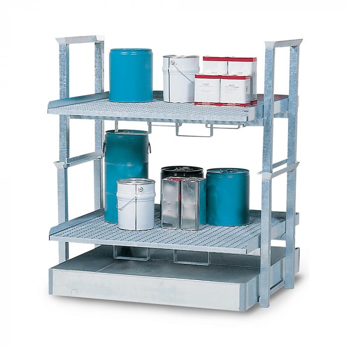 Stacking frame type RSG-1 and RSG-2 - for small containers on a grid - galvanized - load capacity 850 kg - different versions