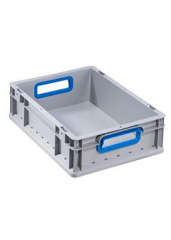 Euro containers ProfiPlus EuroBox 412 - with open handles - External dimensions (W x D x H) 400 x 300 x 120 mm