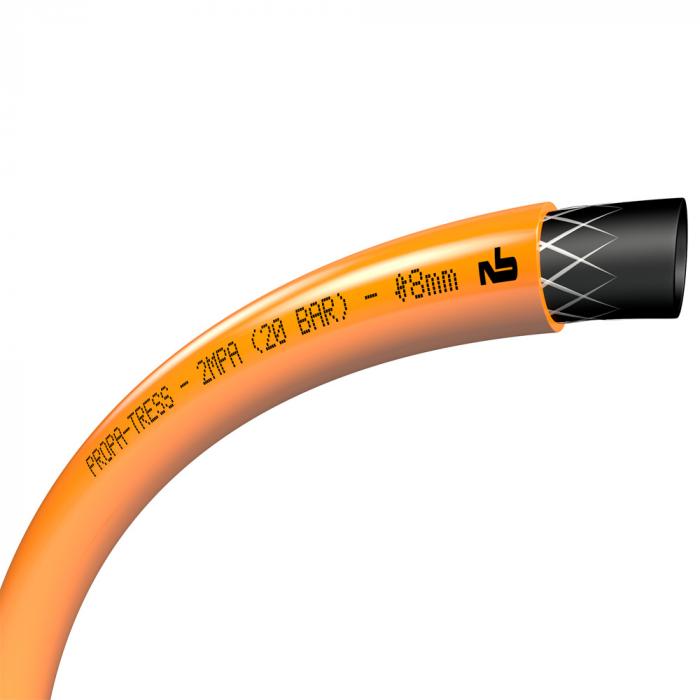 Wąż PVC Propa-Tress® - wewnątrz 6,3 do 9 mm - na zewnątrz 12 do 16 mm - długość 25 i 100 m - kolor pomarańczowy - cena za rolkę