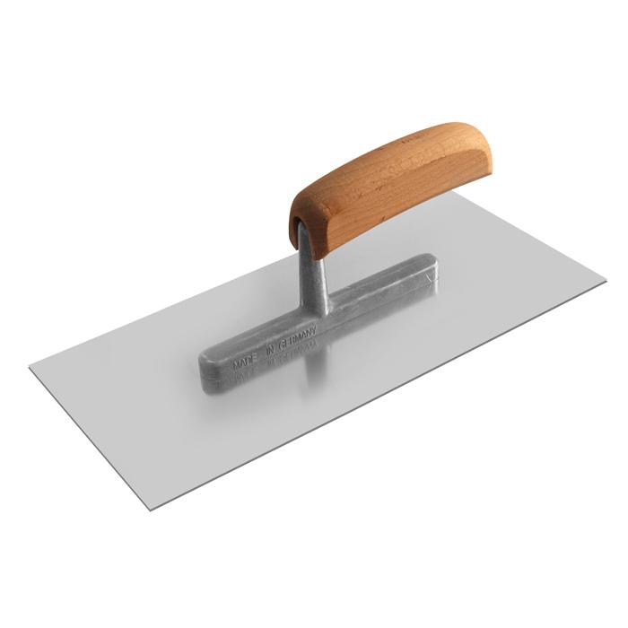 Glättekelle - mit Stahlblatt - für Kleber und Putz - Maße 280 x 130 x 0,7 mm