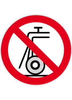 Prohibition sign - "Not permissible for wet grinding" diameter 5-40cm