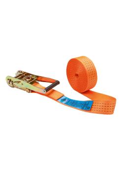 Ratchet lashing strap - 1-piece - polyester fabric - length 5 to 8 m - tensile force 800 to 4000 kg