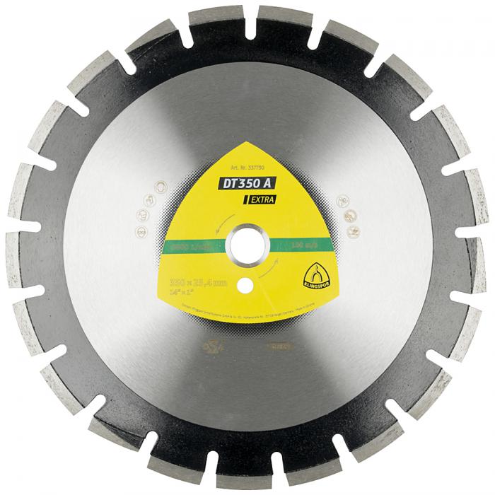 Diamond cutting disc DT 350 A - diameter 300 to 500 mm - bore 20 to 25.4 mm - laser welded - wide teeth - price per piece