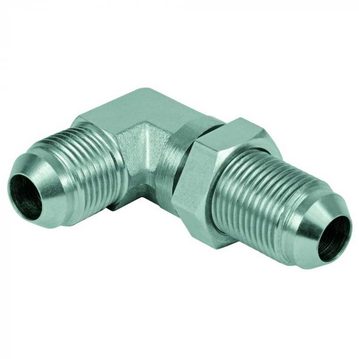 Elbow screw connection 90Â ° - steel chrome-plated - JIC external thread UNF 7/16 "to UN 1 7/8"