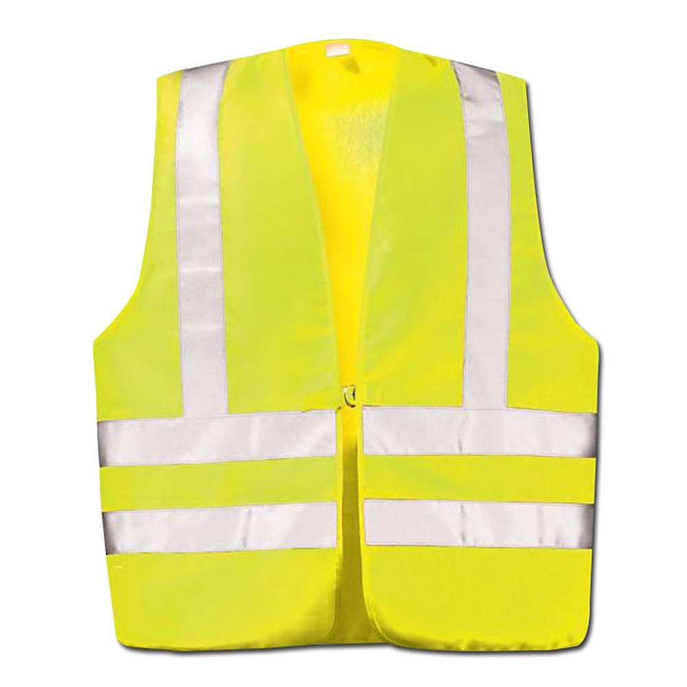 Sikkerhedsvest - DIN EN 471 Klasse 2 - gul / orange - med skulderrefleks - størrelse L-XL