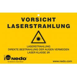 Nedo Warnschild - Vorsicht Laserstrahlung - Laser Klasse 3R - Preis per Stück