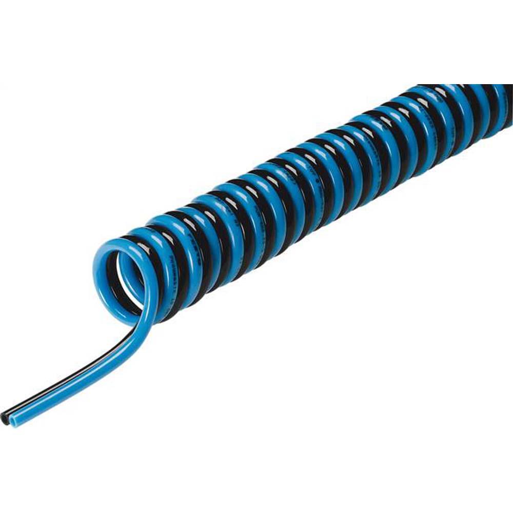 FESTO - PUN-S-DUO - Tubo di plastica a spirale - poliuretano - Ø esterno da 4 a 12 mm - blu/nero - lunghezza di lavoro da 0,5 a 6 m