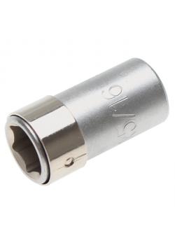 Bit adapter - for 8mm bits - with retaining ball - drive 6.3 mm 1/4 "- CV-steel