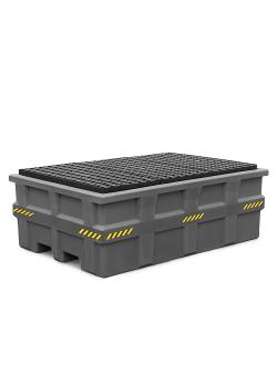Catch pan pro-line - polyethylene (PE) - for IBC - with PE grating