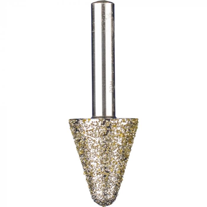 PFERD Diamant-Schleifstift für Grau- und Sphäroguss - Kegelform KEL - Korngröße D 852 - Außen-ø 12 bis 24 mm - Schaft-ø 6 und 8 mm