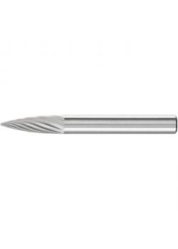Fresestift- PFERD - hardmetall - skaft Ø 6 mm -  spisse buet form - tenner 1-5