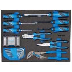 Gedore tool set - 49 pcs., in CT module - incl. screwdriver, pliers, etc. - Price per set