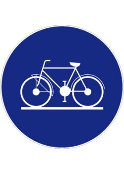 Påbudsskylt "cykelbana" - Ø 5-40 cm