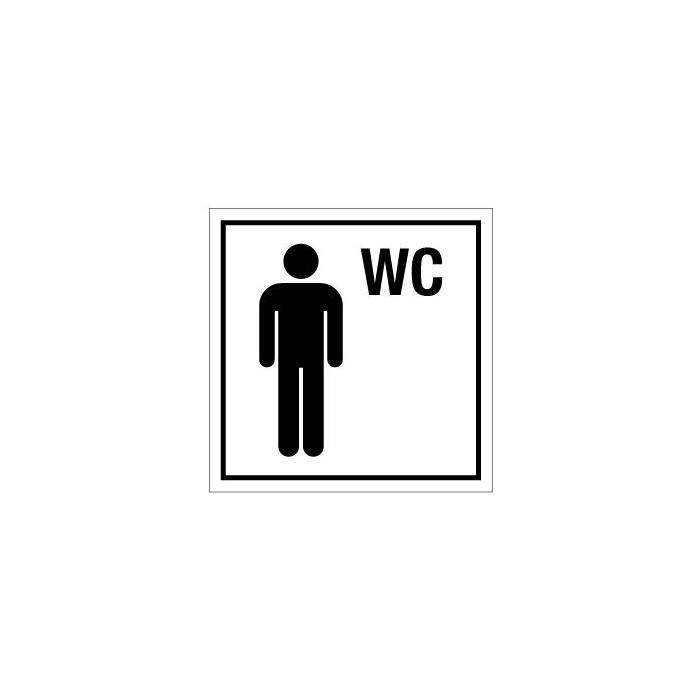 Door marking "WC men" - 50 mm to 400 mm