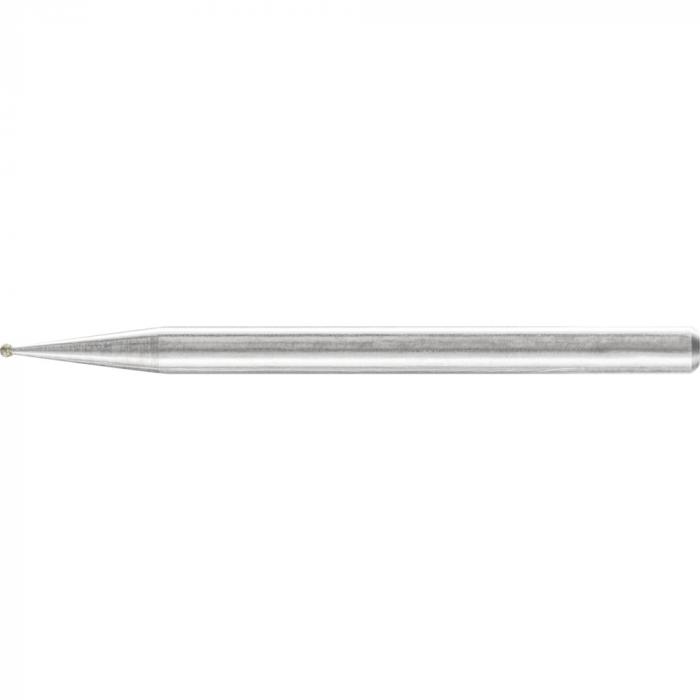 PFERD Diamant-Schleifstift - Kugelform KU - Korngröße D 64 und D 91 - Außen-ø 1,0 bis 5,0 mm - Schaft-ø 3 mm - VE 5 Stück - Preis per VE