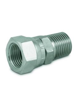 Straight screw connection - steel chrome-plated - IG union nut G 3/8 "- con. External thread R 3/8"