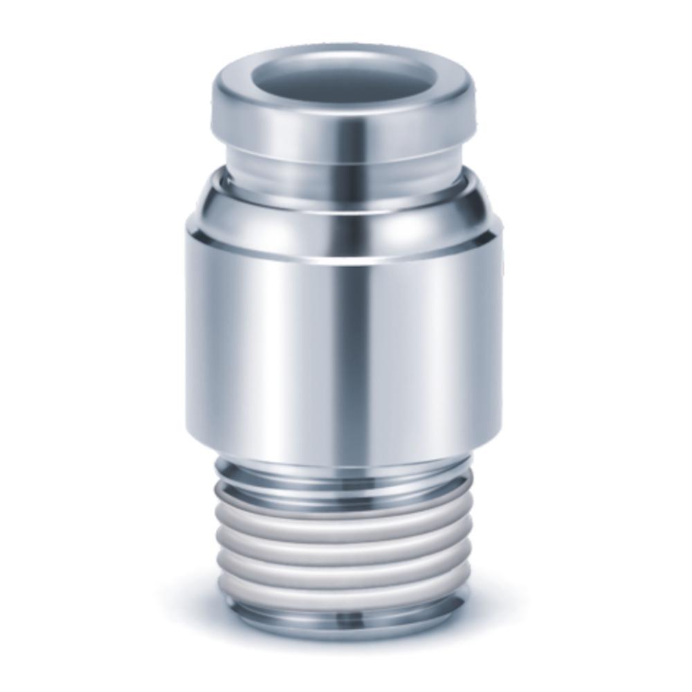 Innstikkskobling rett med sekskantinnvendig KQG2S - rustfritt stål - slangediameter 3,2 til 16 mm - IG M5 eller R 1/8" til R 1/2" - pris per stykk