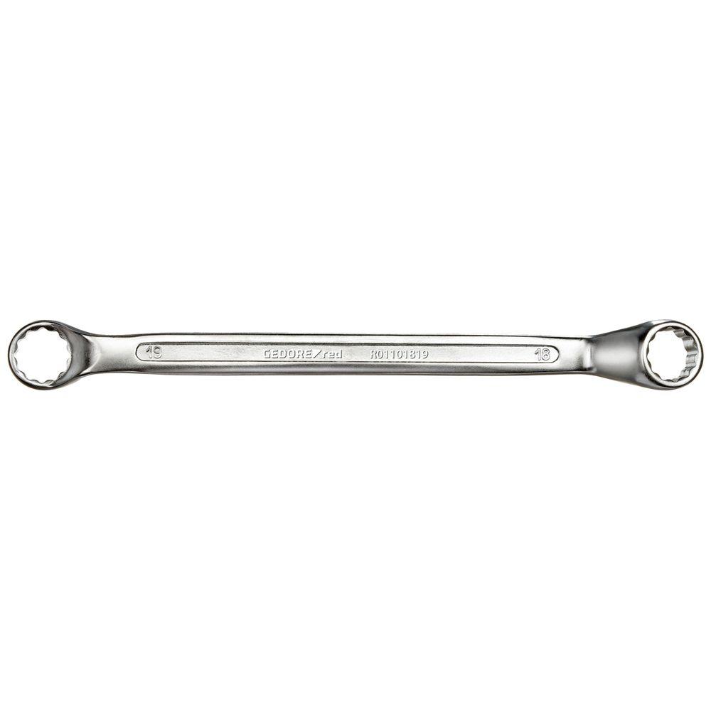 Gedore red double ring wrench - 5° cranked - various widths across flats Wrench sizes - price per piece